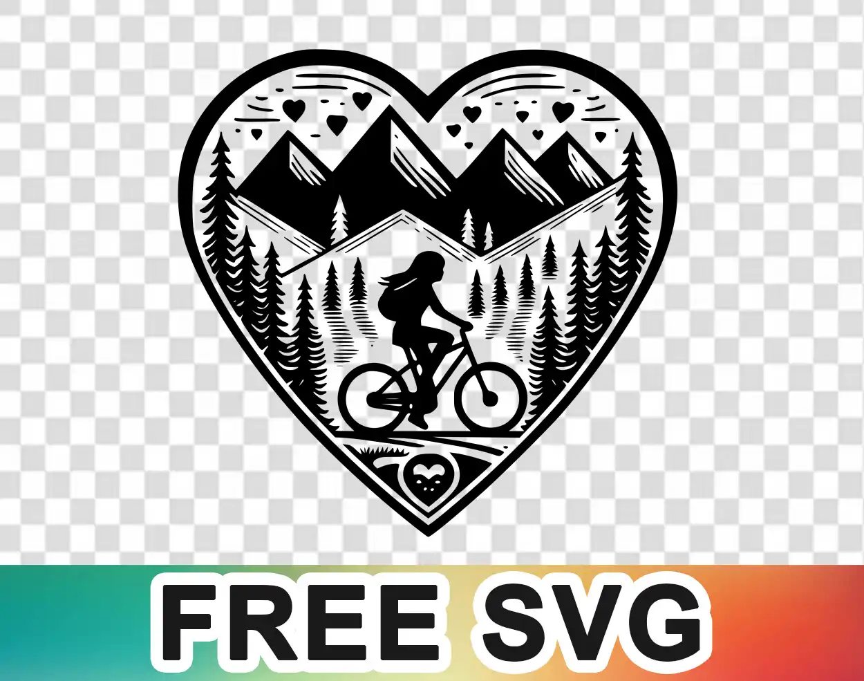 Girl Bicycle Rider Svg free