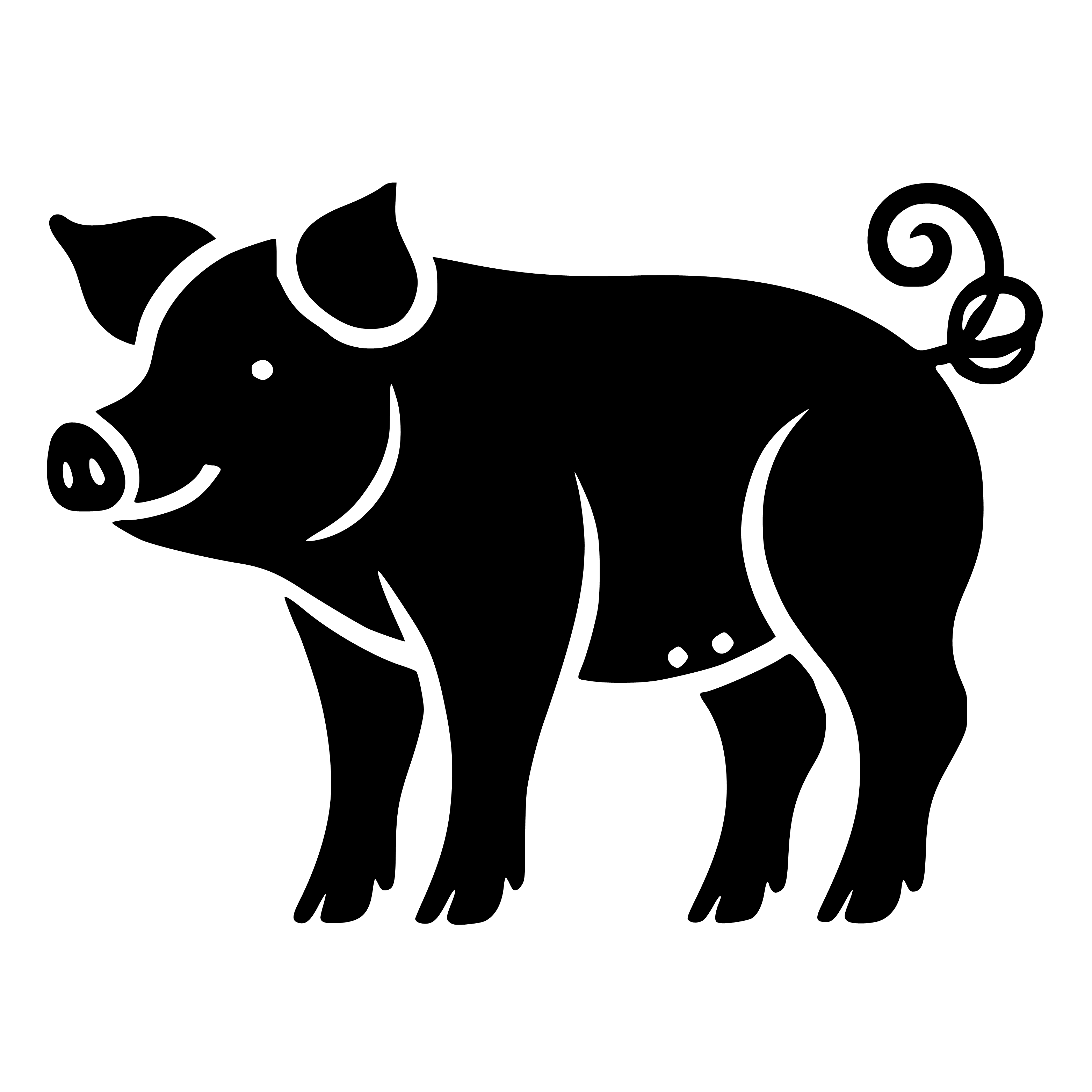 Pig Silhouette Svg free
