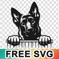 Peeking Belgian Malinois Svg