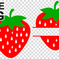 Strawberry Monogram Svg